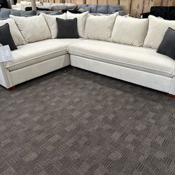 Custom gorgeous beige sectional