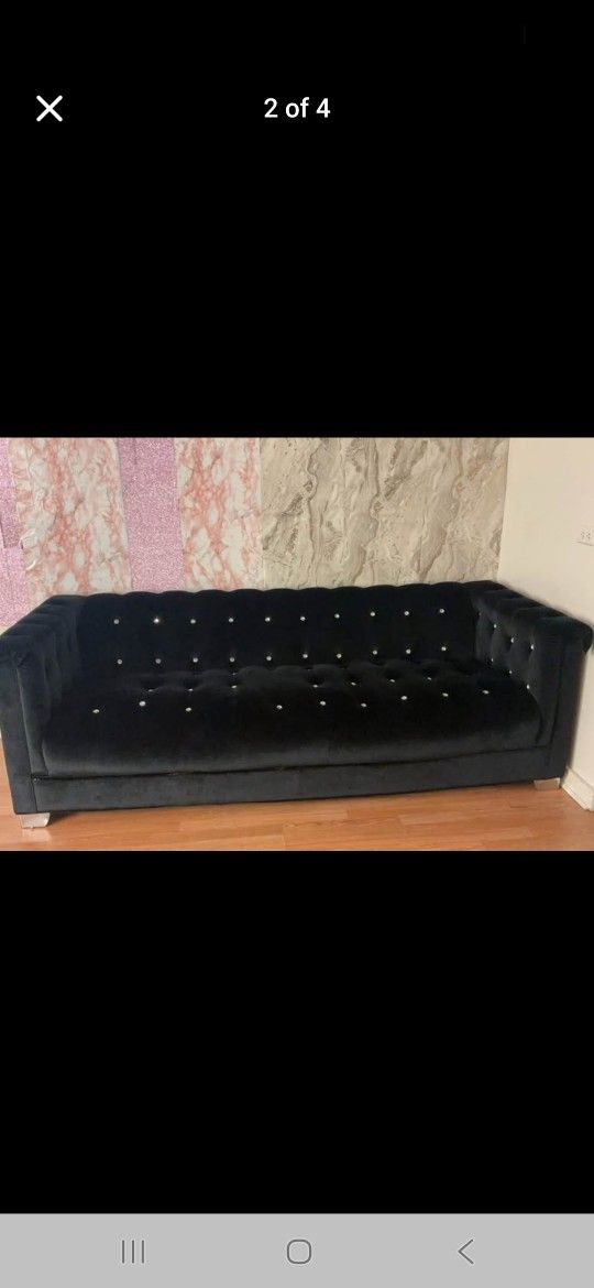 Black Velvet Diamond π Couch