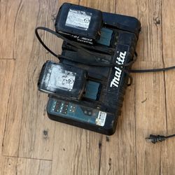 Makita batteries and charger