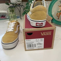 Vans Old Skool Skateboarding Low Sneakers Yellow / 8.0 Men /9.5 Women