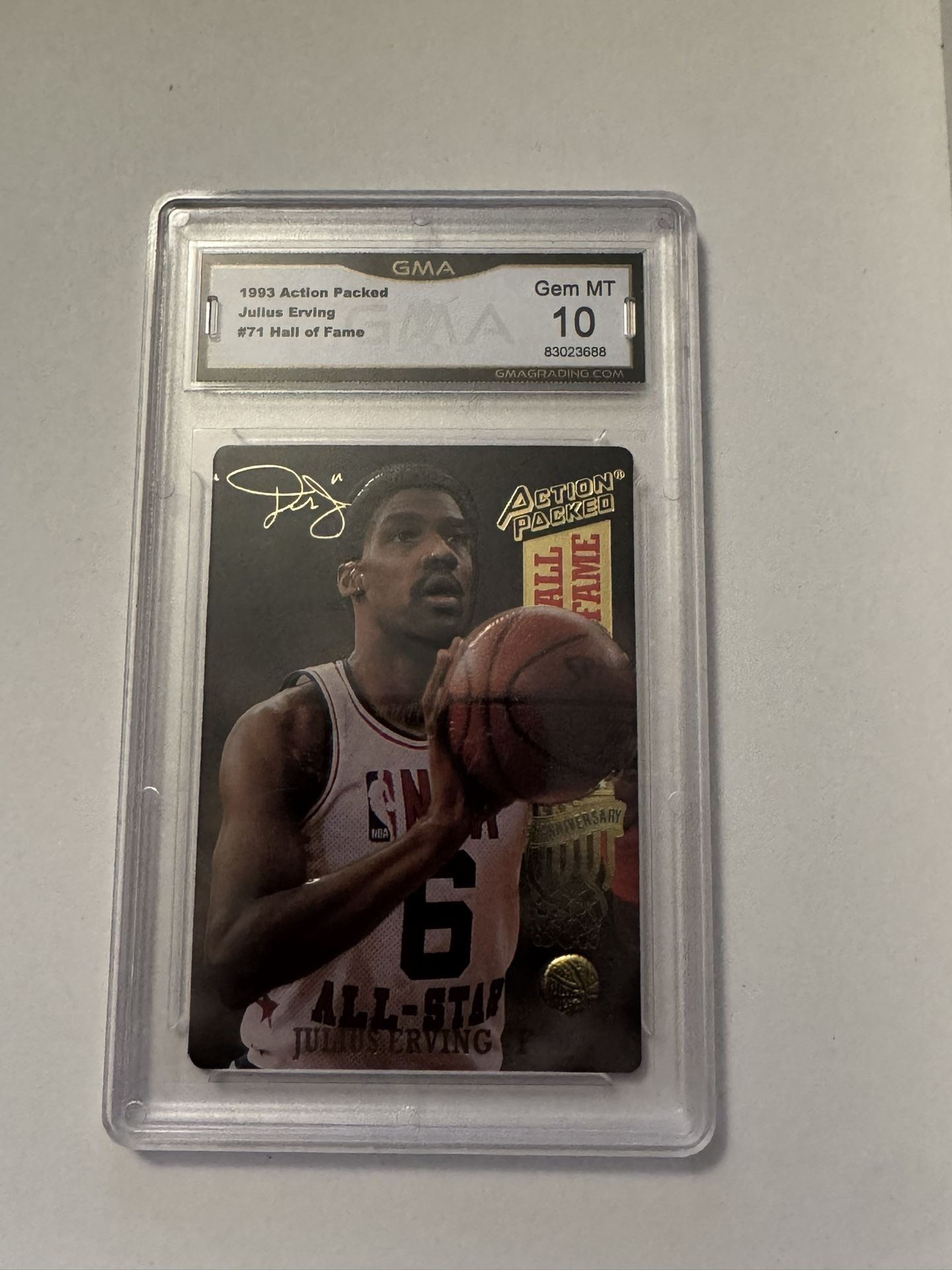 Dr. J GEM MT 10 + 1995 Finest Refractor PSA 8 β Vintage Basketball Lot