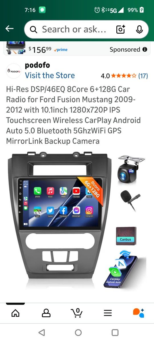 aftermarket Android Wi-Fi GPS 10.1in radio
