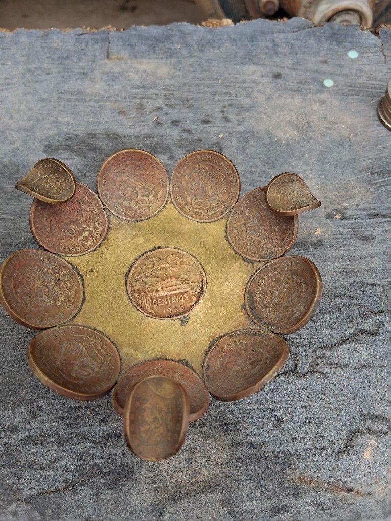 Mexican Coins Ashtray 