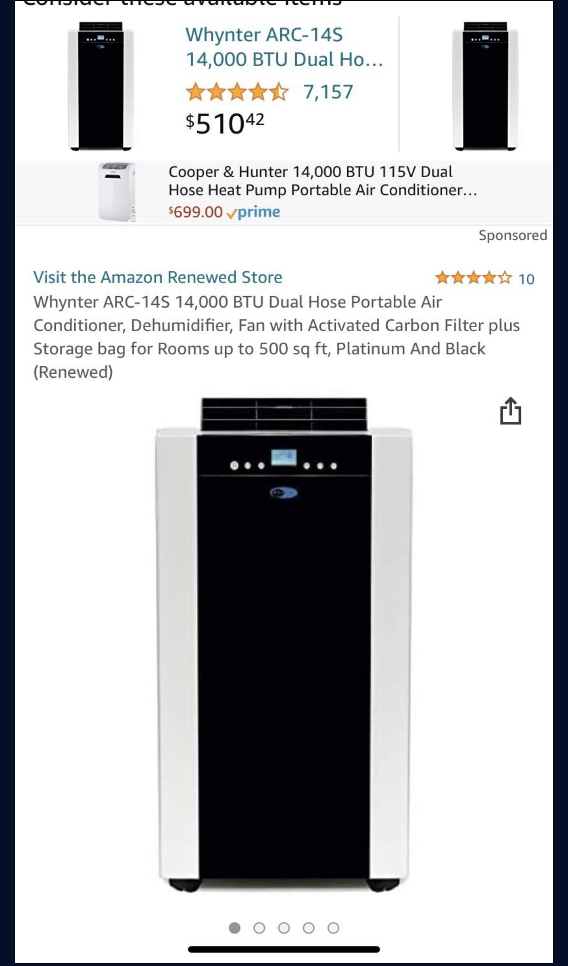 Whynter ARC-14S Air conditioning
