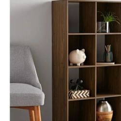 Bookcase, Bookshelves , 8 Cubes , Canyon Walnut