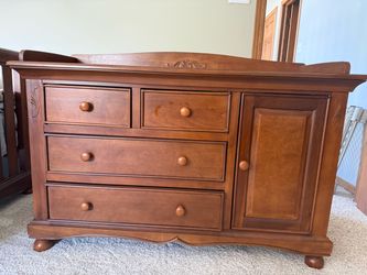 Wood Dresser with Changing Table Top