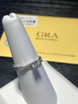 Silver Moissanite Infinity Solitaire Ring – Size 7
