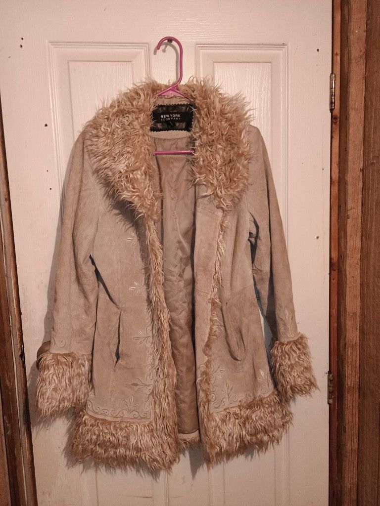 Women's New York and Company Suede Coat