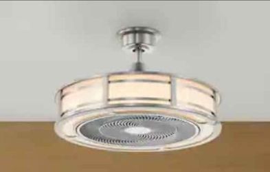 Luxury Ceiling Fan 23"Brette III  Dimmable Integrated LED,3 Speeds Reverse Remote Weather Resistant Dual Mount In/Outdoor In Brushed Nickel