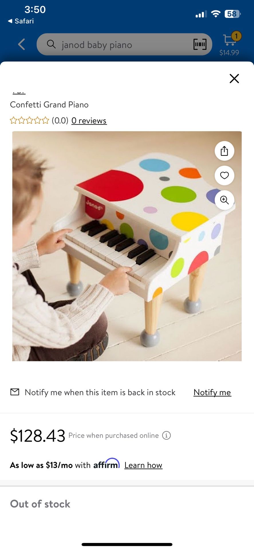 Janod confetti grand piano deals