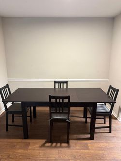 IKEA dinning table + 4 chairs
