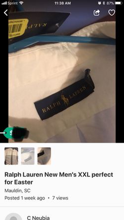 Men’s Ralph Lauren new shirt $15