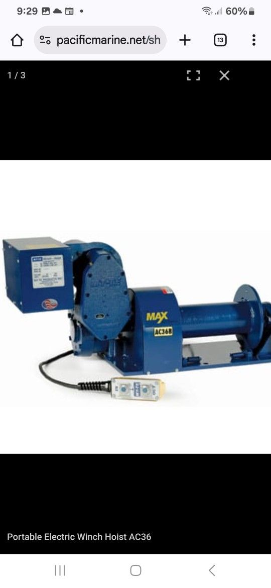 Electric Winch Hoist Mute Ac36 B