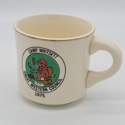 Boy Scouts of America Coffee Mug Camp Whitsett Great Western Council Beaver 1975