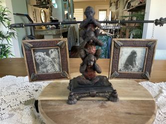 Monkey Desk Suspended Picture Display See No Hear No Speak No Evil