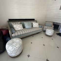 Sofa Set With Ottomans- $750 OBO 