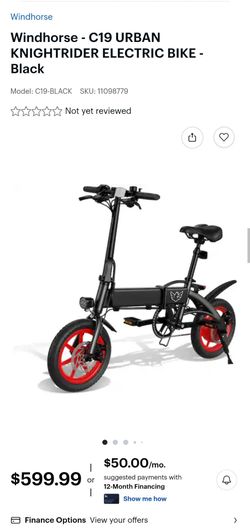 Windhorse - C19 URBAN KNIGHTRIDER ELECTRIC BIKE