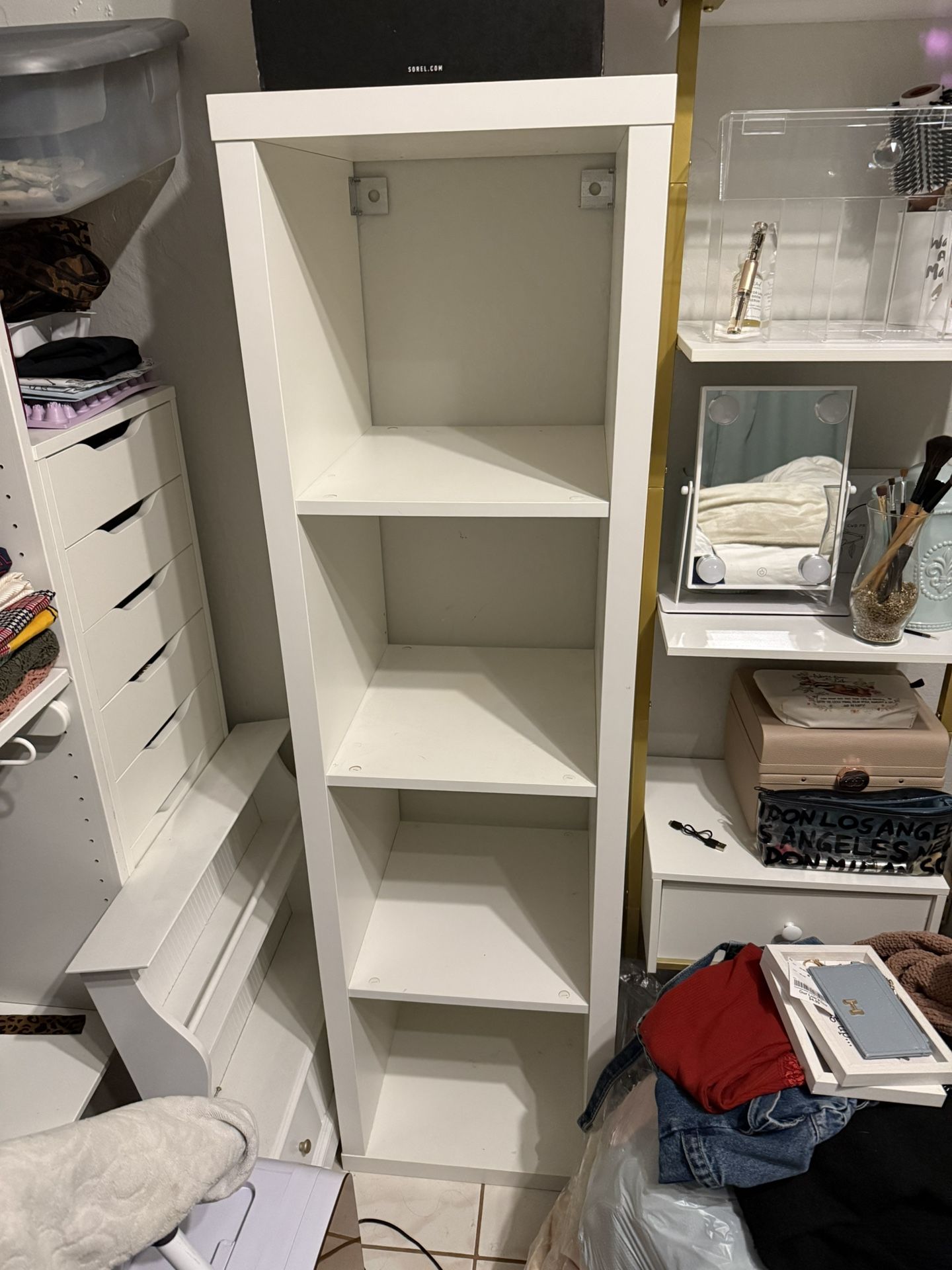 Ikea White 4 Cube Kallax Shelving Unit
