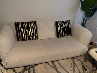 Cream Boucle Sofa