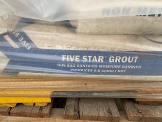 A pallet of 5-star Grout