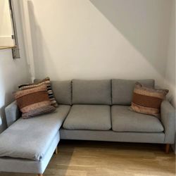 Gray flannel Sectional 