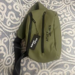 New Atley James Harmon Sling Bag Crossbody Belt Bag Fanny Pack Olive Green Mens