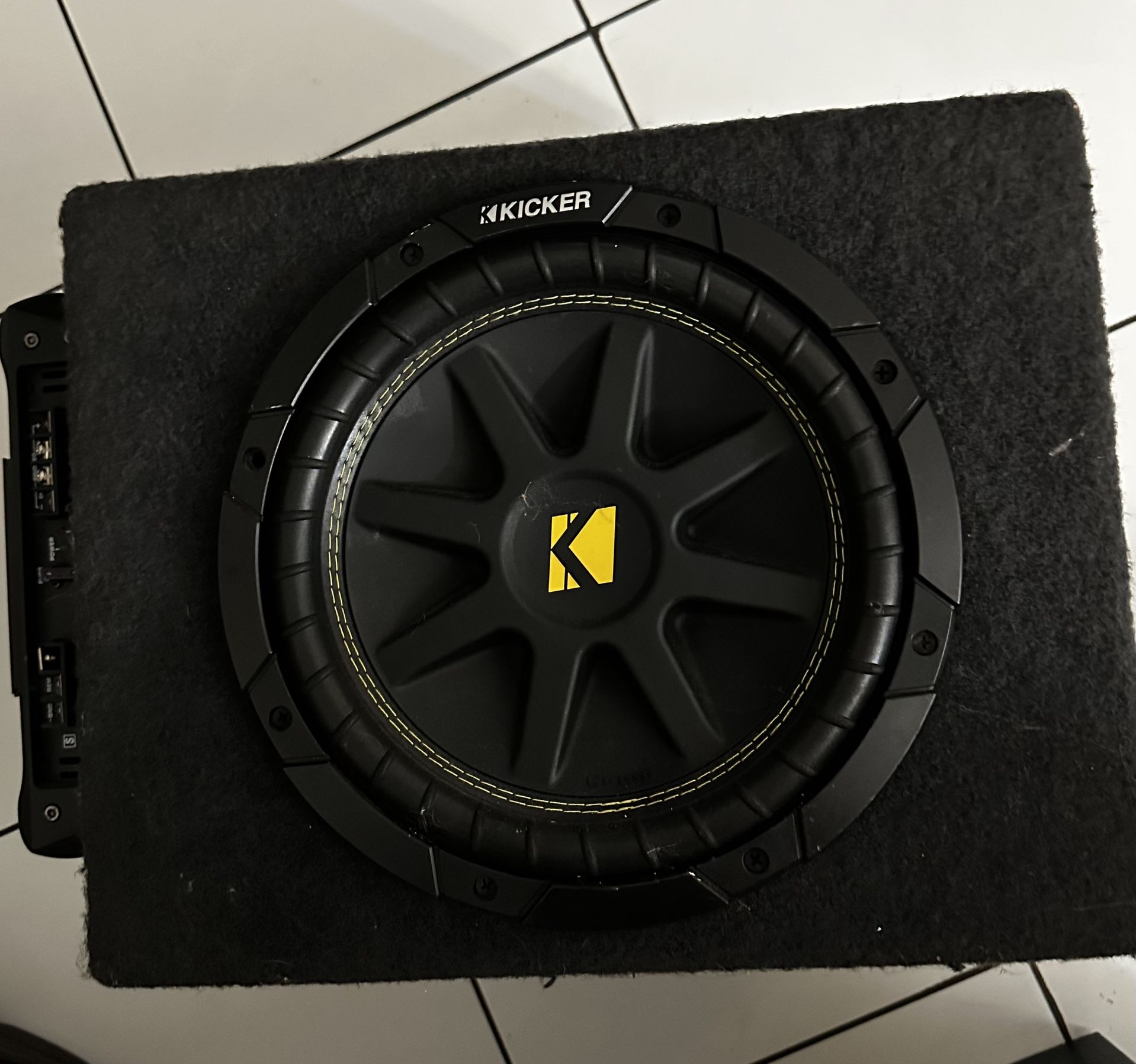 Kicker Subwoofer With Crunch Amp 1500 Watts