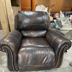 Leather  Recliner Couch 