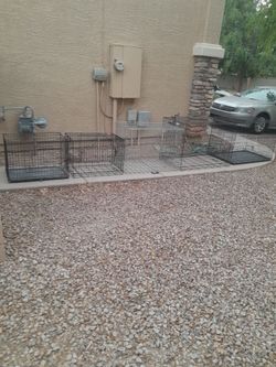 Medium Large Or X-Large Metal Wire Pet Dog Crates $30-$60 each See All Photos Read Description