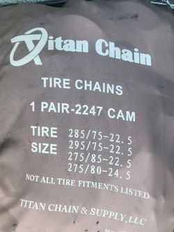 Big Rig Tire Snow Chains CHEAP!!! $100ea