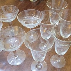 Champagne And Wine Glasses From 1960s