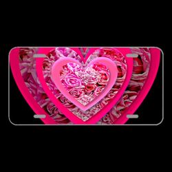 License Plate Novelty Car Front Valentine Hearts Valentine'S Day Love