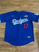 Brand new never worn Los Angeles Dodgers stitched Blue World Series Shohei Ohtani Jersey