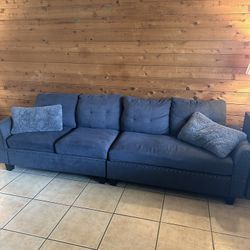 Blue Couch Lightly Used 