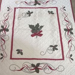 Handmade Christmas Quilt Vintage 