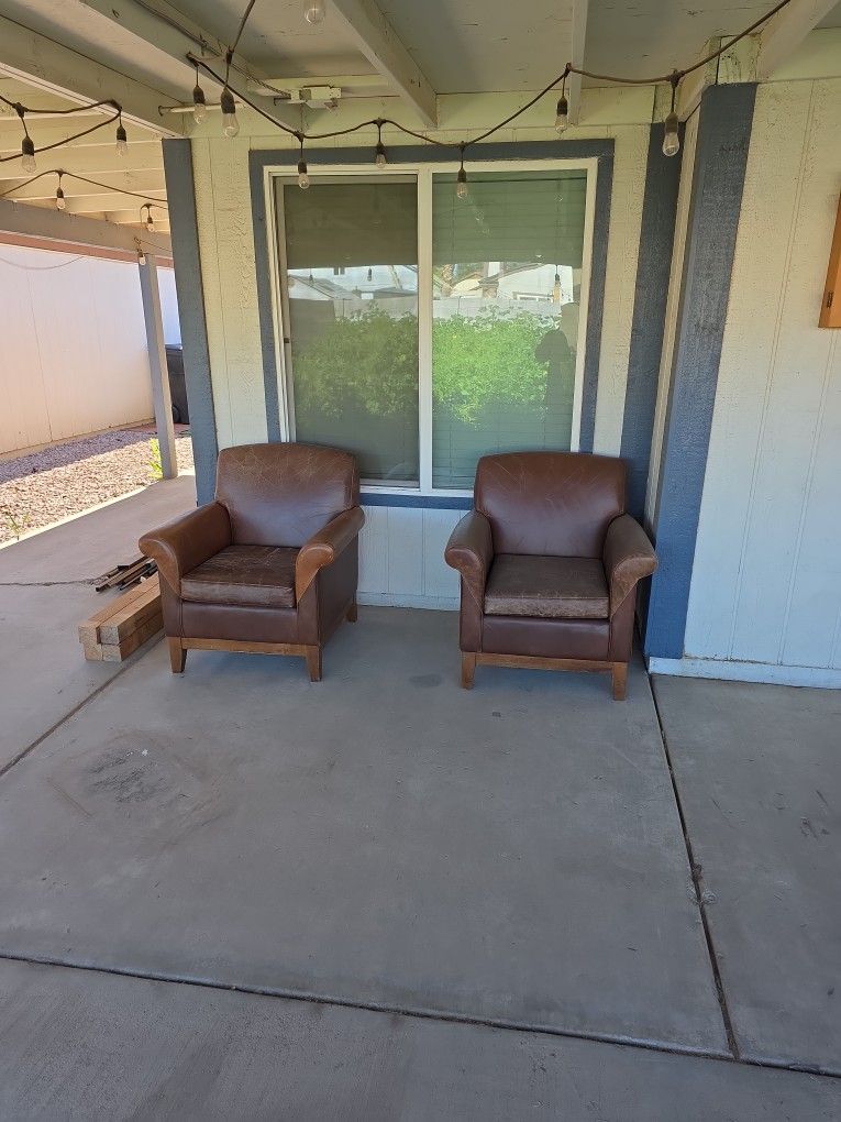 Leather Lounge Chairs