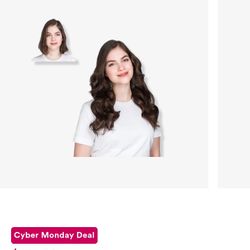 LOCKS  & MANE 18" Clip-In 100% Real Human Hair Extensions Milk Chocolate Colored But Dyeable $245⁰⁰+Taxes Is Retail Price