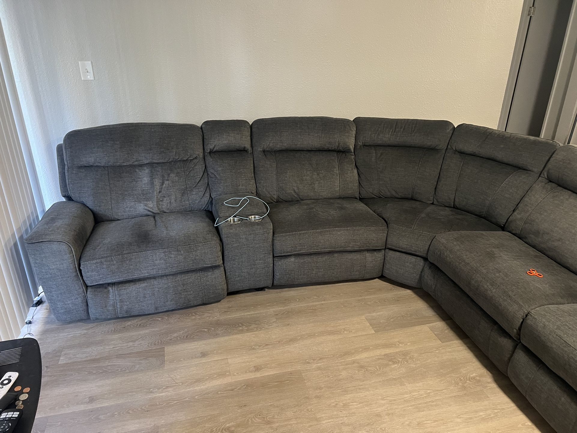 Couch with 3 Recliners