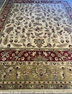 9 X 11 100% Wool Indo Persian Hand Knotted Rug 