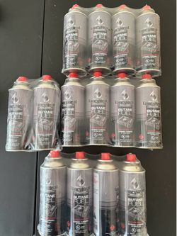 Butane Fuel (lot of 14 cans)