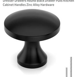 Matte black knobs set of 25 new