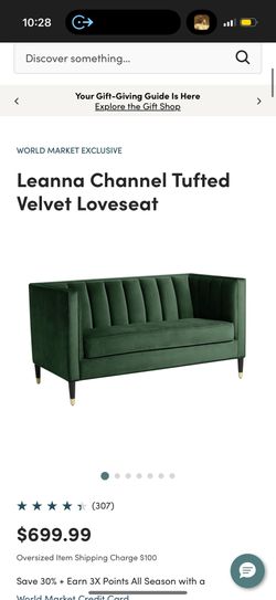 Dark green Loveseat 