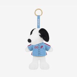 Philadelphia Phillies Plush Snoopy Peanuts Bag Charm Keychain 6"
