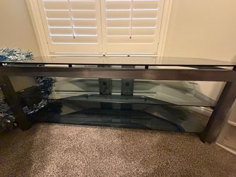 3-Tier Glass TV Stand Entertainment Center