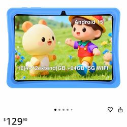 10.1” Kids Tablet with Case & Stylus – WiFi Android Tablet (Blue)