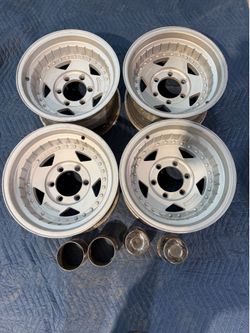 Vintage Center Line 15x8.5 Wheels 6x5.5 Chevy Toyota 4x4