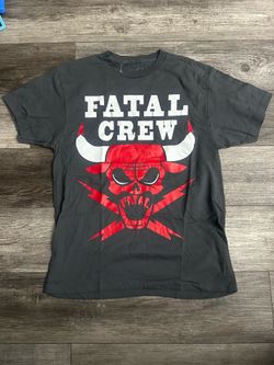 Men’s Fatal Crew Shirt Chicago Bulls Style Shirt Large