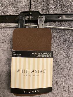 Matte opaque microfiber brown tights NEW