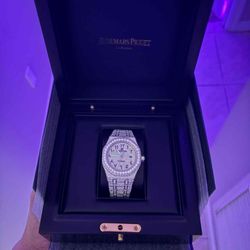 Audemar piguet Royal Oak moissanite Bussdown watch fits all sizes