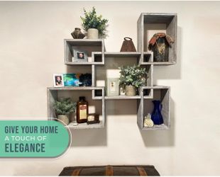 Floating Shelves Set of 5 Square Shelves